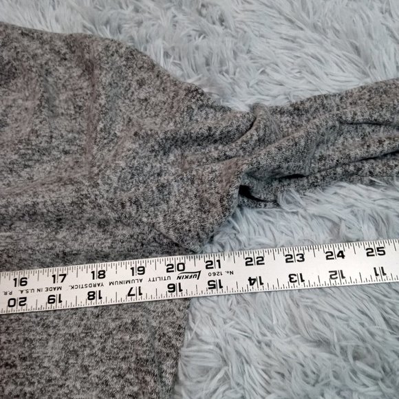 Lucky Brand Womens Sweater Gray S Marled V Neck Split Hem Lightweight Small - Picture 5 of 9